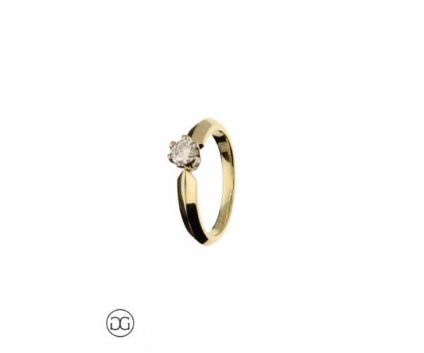 Solitärring Gelbgold 585 Brillant 0,35ct