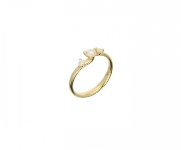 Verlobungsring Gelbgold 585 Brillanten 0,32 ct
