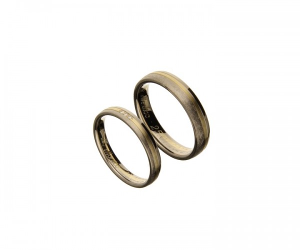 Trauringe Weißgold Gelbgold 585 Brillanten 0,03ct