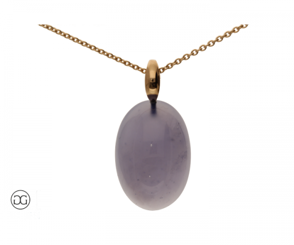 Anhänger Rotgold 750 Chalcedon