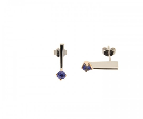 Ohrstecker Weißgold Rotgold 585