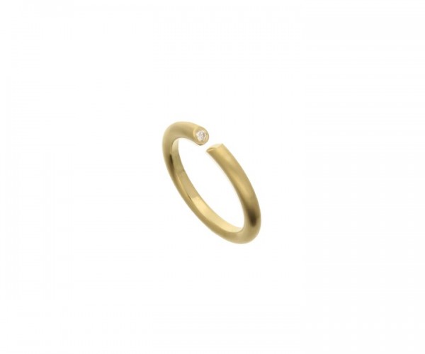 Verlobungsring Gelbgold 750 Brillant 0.025ct