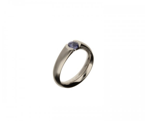 Damenring Weißgold Saphir 0,65ct