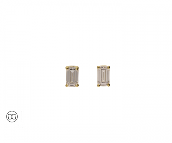 Ohrstecker Diamant Emerald-Schliff 0,50ct