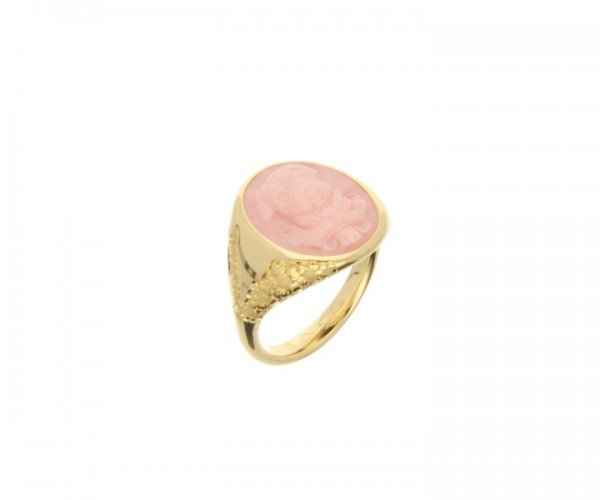 Damenring Gelbgold 750 Andenopal