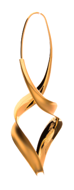 Antiklastischer Ohrhänger Helix in Rosegold